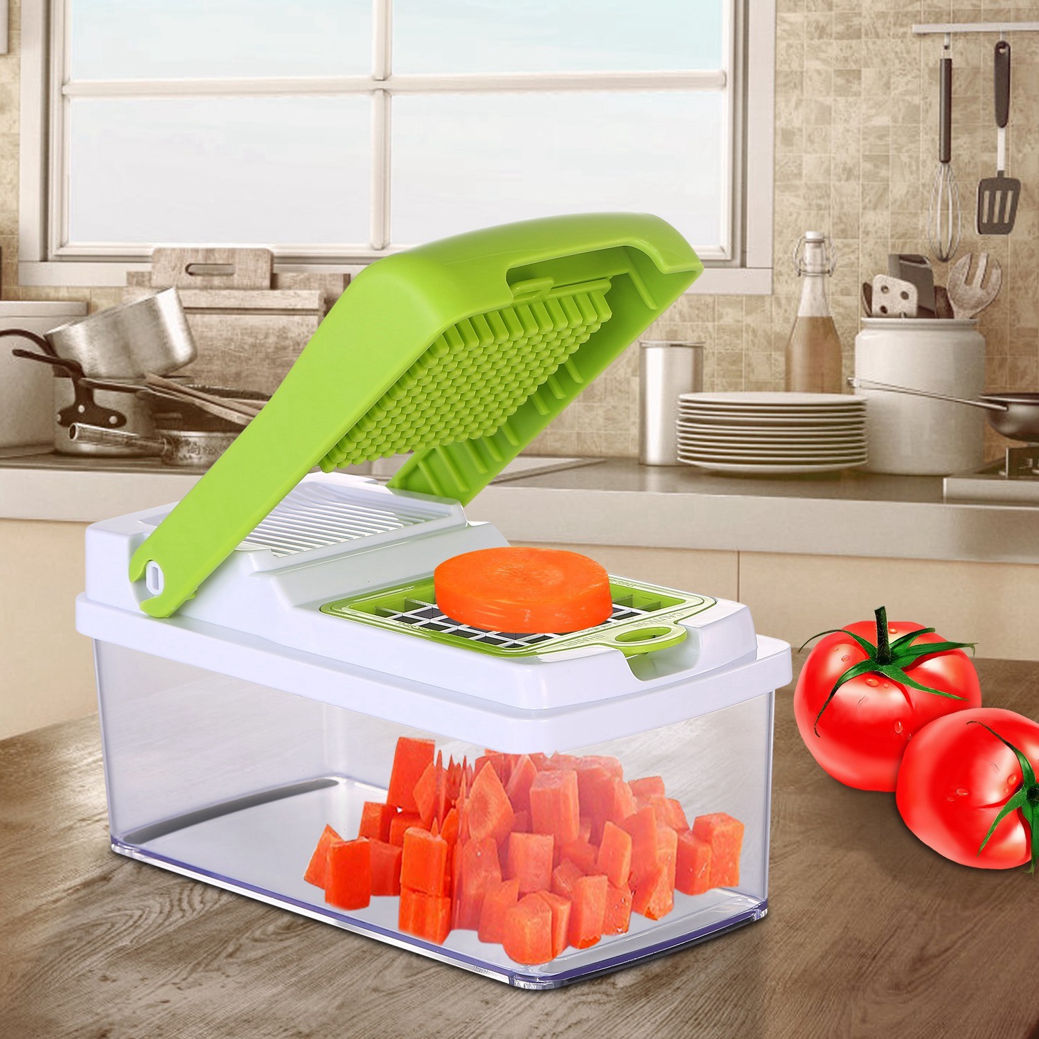 3-Blade Stainless Steel Nicer Dicer Plus Speedy Food Chopper