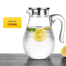 Glass Cold Water Bottle Large Capacity Teapot Refrigerator Set (Option: 18L Single Teapot)