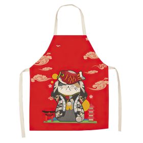 Cartoon Cat Digital Printing Sleeveless Apron (Option: W02306-68x55cm)