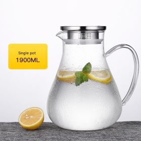 Glass Cold Water Bottle Large Capacity Teapot Refrigerator Set (Option: 19L Single Teapot)