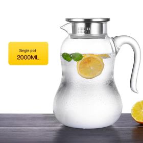 Glass Cold Water Bottle Large Capacity Teapot Refrigerator Set (Option: 20L Single Teapot)